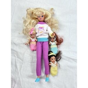 Vintage 1994 Barbie 12071 Babysitter Skipper Doll, 3 Babies